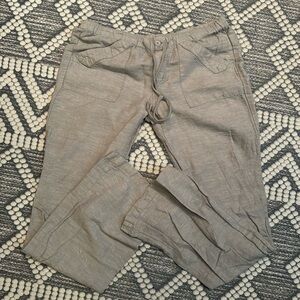 GUC NY & CO. Xs Grey Linen drawstring pants.